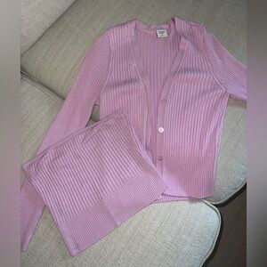 Abercrombie Ribbed Cardigan and bandeau top set